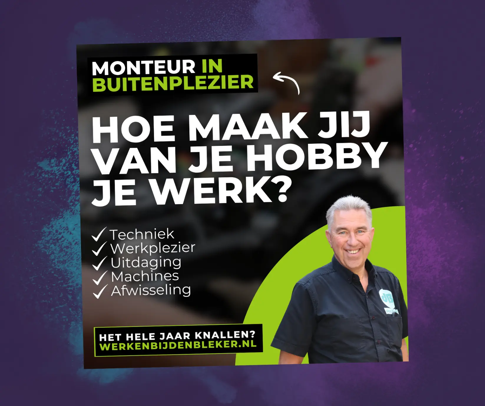 vacature advertentie voor monteur bij weyou recruitment marketing