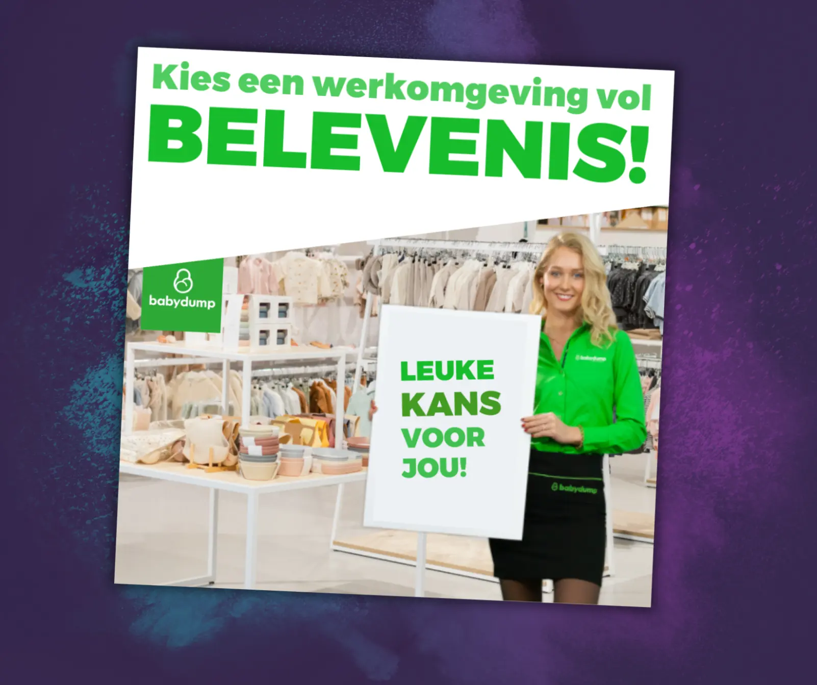 Babydump vind personeel met weyou recruitment marketing