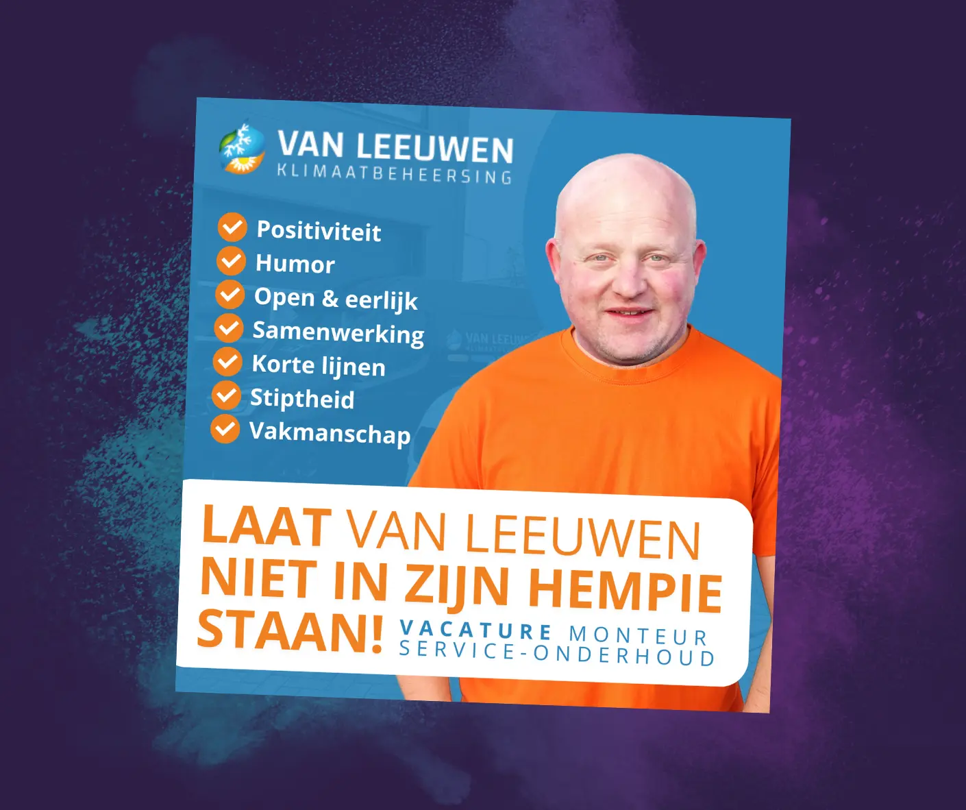 vacature advertentie van leeuwen klimaatbeheersing